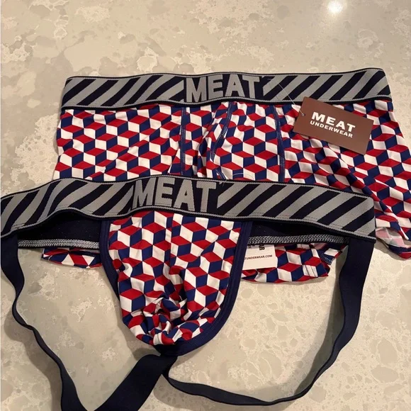 MEAT BODYBUILDING underwear bundle jock/trunks, L/XL, NWT - Picture 2 of 2